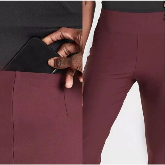 Athleta Interstellar Tight Leggings High Rise Antique Burgundy Size 8 - Picture 15 of 16